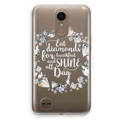 Diamonds: LG K10 (2017) Transparant Hoesje