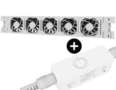 Heatfan 5 - radiatorventilator solo - wit + touch sensor
