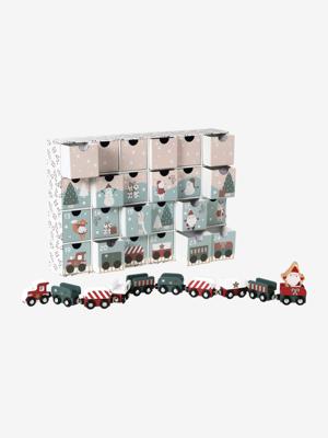 Adventskalender met FSC® houten speelgoed rood