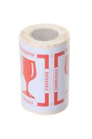 Waarschuwingsetiket iezzy breekbaar 80mmx100m rood | 6 stuks