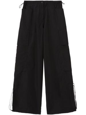 Palm Angels pantalon ample à taille haute - Noir