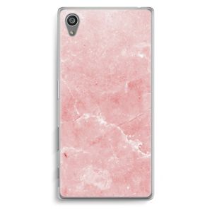 Sony Xperia Z5 Transparant Hoesje - Roze marmer