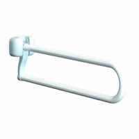 Opklapbare toiletbeugel - gecoat staal | Lengte: 80 cm | Kleur: Wit | Toiletsteun | WC Steun | PR50949-80
