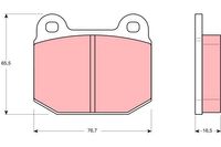 Remblokkenset, schijfrem TRW, u.a. für Opel, Vauxhall, Lotus, Ranger, Morgan