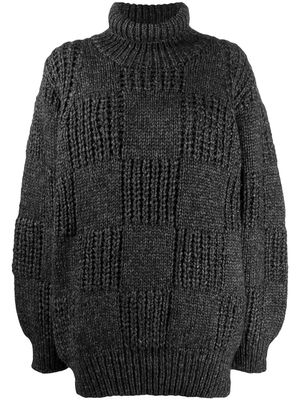 Issey Miyake Pre-Owned pull oversize à col roulé - Gris