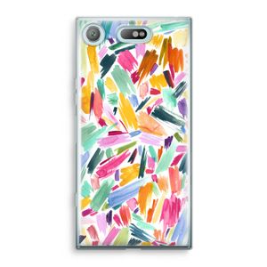 Watercolor Brushstrokes: Sony Xperia XZ1 Compact Transparant Hoesje