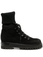 Le Silla bottines St. Moritz en daim - Noir - thumbnail