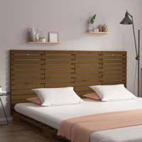 Hoofdbord wandmontage 166x3x91,5 cm grenenhout honingbruin
