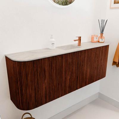 Toiletmeubel Mondiaz Joya Dlux | 113.2 cm | Meubelkleur Ruby | Faye wastafel Ostra Wasbak Midden | 1 kraangat
