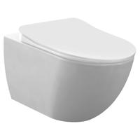 Creavit Hangend Toilet - 35.3x51cm - spoelrandloos - mat wit FE322-11MB00E-0000
