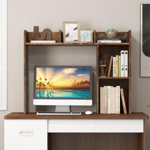 Boekenkast voor op het Bureau Kastlegbord met 5 Opbergvakken Stabiel Tafellegbord met 2 Anti-Kantelsets 94 x 25 x 74 cm