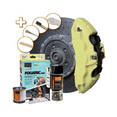 Verfset Foliatec FO2221 Wielklemmen Vanille Geel