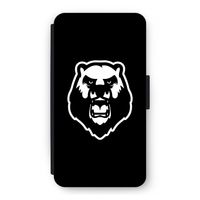 Angry Bear (black): iPhone 11 Pro Flip Hoesje