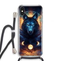 Wolf Dreamcatcher: iPhone X Transparant Hoesje met koord