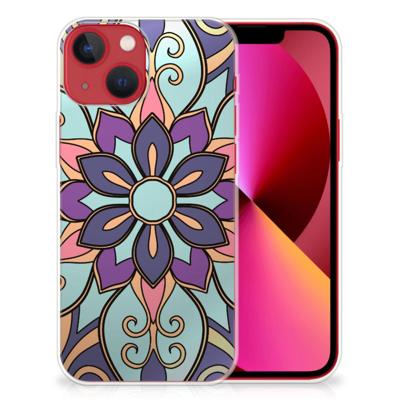 Apple iPhone 13 | TPU Case | Purple Flower