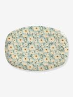 Rechthoekig melamine bord SUMMER BLOOM rice hemelsblauw