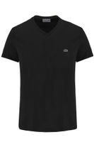 Lacoste Regular Fit T-Shirt V-hals zwart, Effen - thumbnail