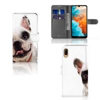 Huawei Y6 (2019) | Telefoonhoesje | Met pasjeshouder | Franse Bulldog
