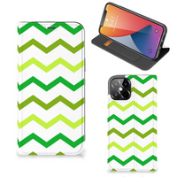 iPhone 12 Pro Max Hoesje met Magneet Zigzag Groen - thumbnail