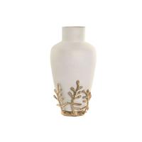 Vaas Home ESPRIT Wit Gouden Aluminium Modern 16 x 16 x 31 cm