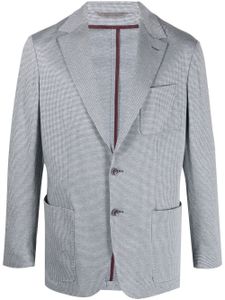 Canali blazer boutonné à carreaux - Bleu