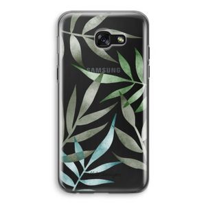 Tropical watercolor leaves: Samsung Galaxy A5 (2017) Transparant Hoesje