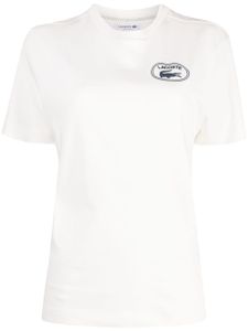 Lacoste t-shirt à design patchwork - Blanc