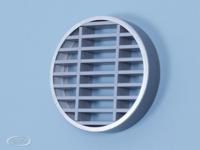 Lamellenrooster brandwerend rond grijs