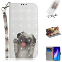 Voor Xiaomi Redmi Note 8 3D gekleurde tekening horizontale Flip lederen draagtas met houder & Card slot & portemonnee & Lanyard (PUG)