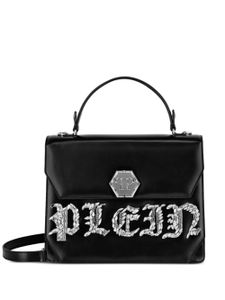 Philipp Plein grand sac à main Gothic Plein en cuir - Noir