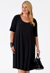 Yoek Jurk A-line | Zwart | Maat XL