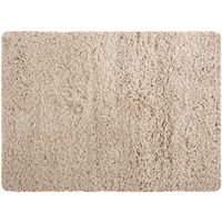MSV Badkamerkleedje/badmat tapijt - voor de vloer - beige - 50 x 70 cm - langharig   -
