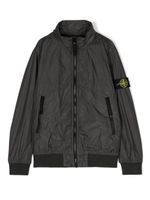 Stone Island Junior veste zippée à patch logo - Gris - thumbnail