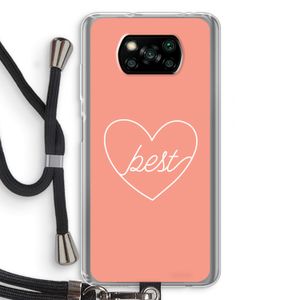 Best heart: Xiaomi Poco X3 Pro Transparant Hoesje met koord