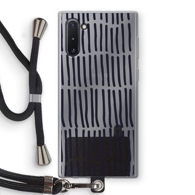 Moroccan stripes: Samsung Galaxy Note 10 Transparant Hoesje met koord