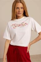 Studio Anneloes Flower Studio Floor T-shirt 13688 T-shirt Korte Mouw 1100 Offwhite