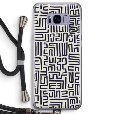 Moroccan Print: Samsung Galaxy S8 Transparant Hoesje met koord