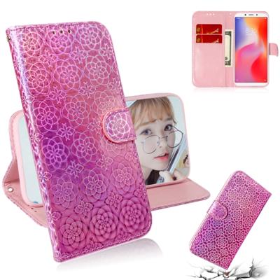 Voor Xiaomi Redmi 6/6A effen kleur kleurrijke magnetische Buckle horizontale Flip PU lederen draagtas met houder & kaartsleuven & portemonnee & Lanyar