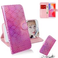 Voor Xiaomi Redmi 6/6A effen kleur kleurrijke magnetische Buckle horizontale Flip PU lederen draagtas met houder & kaartsleuven & portemonnee & Lanyar