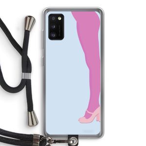 Pink panty: Samsung Galaxy A41 Transparant Hoesje met koord