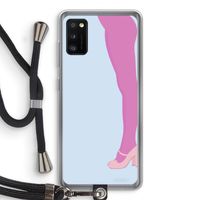 Pink panty: Samsung Galaxy A41 Transparant Hoesje met koord