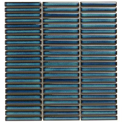 Mozaiek Sevilla Kit-Kat mini&apos;s Azure Blauw spikkel 1,2x9,2