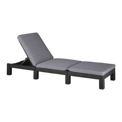 Allibert ligbed Daytona incl. kussen - cool grey - 22x65x195 cm