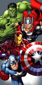 Marvel handdoek Hulk & Ironman 70 x 140 cm - katoen