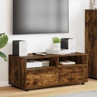 TV-kast met lade Gerookt eiken 100 x 48 x 43 cm Bewerkt hout