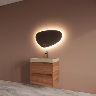 Badmeubelset BWS Riga Met Lako Wastafel Cappuccino 60 cm Walnoot Boss & Wessing