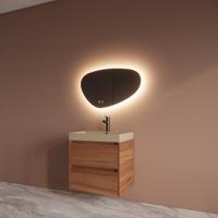 Badmeubelset BWS Riga Met Lako Wastafel Cappuccino 60 cm Walnoot Boss & Wessing