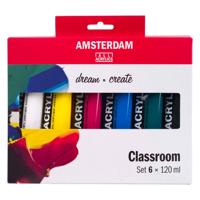 Bruynzeel Amsterdam standard series acrylverf educatie set 120ml, 6dlg.