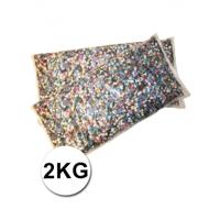 BOLAND Confetti - 2x - 1 kilo - multicolor - papier - versiering - feestdecoratie