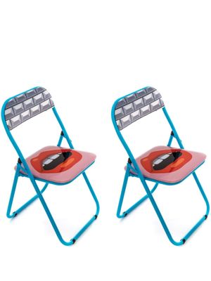 Seletti chaise matelassée Sedie - Bleu